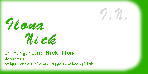 ilona nick business card